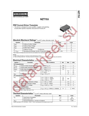NZT753 datasheet  